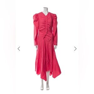 Ulla Johnson Vibrant Pink Long Sleeve Dress (Priyanka Dress)